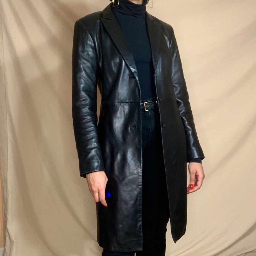 Leather Trench Jacket